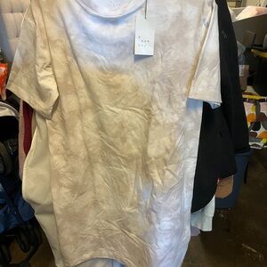 A New Day White Marbled T-Shirt dress